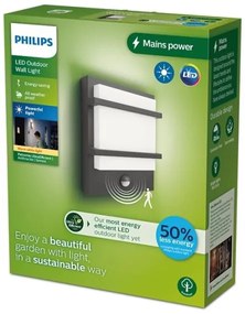 Aplică LED de exterior cu senzor Philips PETRONIA LED/3,8W/230V IP44