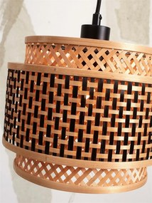 Lampa de podea eco din bambus Bhutan S 25x20, negru/ natur