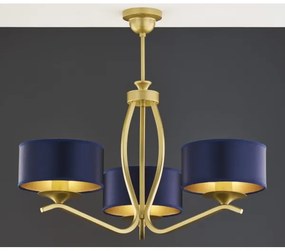 Jupiter 2113 - Lustră pe tijă KASZMIR 3xE27/15W/230V albastru/auriu