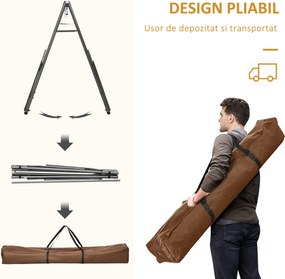 Outsunny Supporto con Amaca Autoportante Pieghevole in Cotone e Acciaio | Aosom Romania