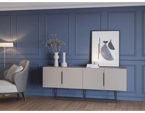 Comodă gri/bej joasă 200x80 cm Titan – Marckeric