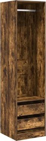 vidaXL Șifonier cu sertare stejar fumuriu 50x50x200 cm lemn prelucrat