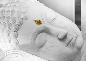 Tablou pe sticlă - Buddha alb (70x50 cm)