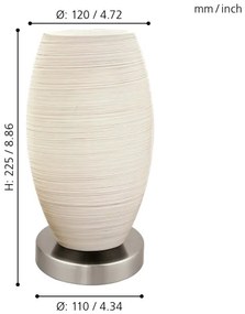 Eglo 97589 - Lampă de masă BATISTA 3 1xE27/40W/230V