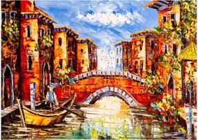 Tablou - Pictură în ulei a orașului III. (70x50 cm)