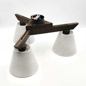 Lustră LED aplicată Brilagi ANTHONY 3xE14/40W/230V stejar nuc/alb