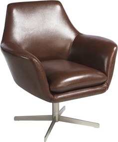 Fotoliu pivotant tapitat cu piele George