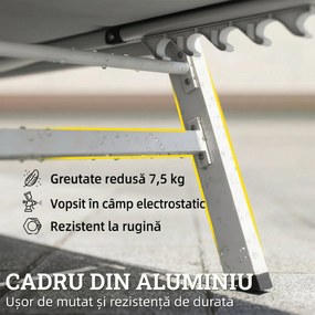 Outsunny Șezlong basculant pentru plajă | Aosom Romania
