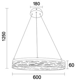 Lustră LED dimabilă pe cablu ALIANZ LED/45W/230V 3000-6000K + telecomandă