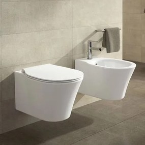 Set vas wc suspendat cu capac softclose si bideu suspendat Ideal Standard Connect Air Aquablade