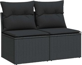 vidaXL Set mobilier de grădină cu perne, 2 piese poliratan/lemn acacia