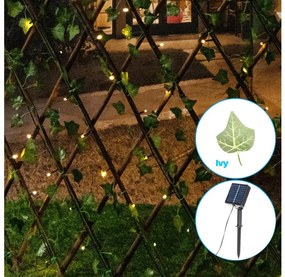 Instalație LED solară Aigostar 148xLED/2x1,2m IP65 alb cald iederă