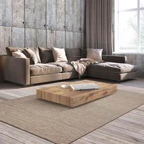 Masa Transformabila, extensibila, cu sistem de ridicare-coborare - LEMN RUSTIC - 120 cm / 80 cm - Transformabila