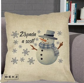 Perna Decorativa Zapada a Sosit Om de Zapada, 40x40 cm, Crem, Husa Detasabila, Perna Inclusa, BEKZ®