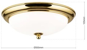 Orion - Plafonieră EMPIRA 2xE27/40W/230V Ø 35,5 cm aurie