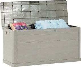 WOODYS Garden cutie de depozitare din plastic 280 L, gri des