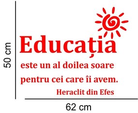 Sticker perete Educatia este un al doilea soare