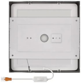 Plafonieră LED/21W/230 3000/3500/4000K 22,5x22,5 cm crom