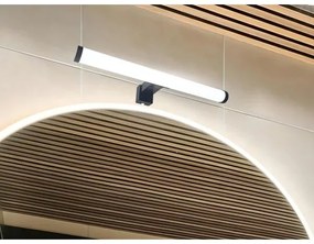 Aplica LED pentru oglindă de baie, 8W, 230V, 30 cm, IP44, neagră