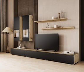 Mobilier camera de zi Barly BM10 (stejar artisan + negru mat). 1118124