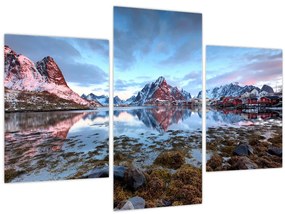 Tablou - Răsărit de soare deasupra Reine (90x60 cm)