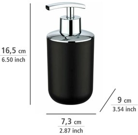 Dozator săpun Wenko Brasil, 320ml, negru