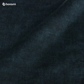 Pat matrimonial 160x200 cm albastru închis tapițat cu spațiu de depozitare cu somieră Jade – Bobochic Paris