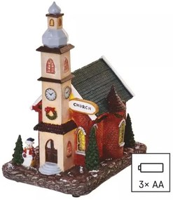 Decorațiune LED de Crăciun LED/3xAA biserică
