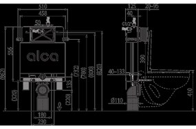 Rezervor wc incastrat Alcaplast 100