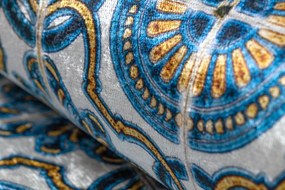 ANDRE 53020 covor lavabil gresii de Lisbona, bucatarie, anti-alunecare - albastru / bej