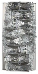 Aplica de perete metal cromat si sticla LED Modena