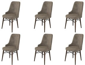 Set de scaune de sufragerie Pare Cappuccino, 6buc.