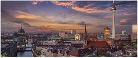 Tablou - Apus de soare în Berlin (120x50 cm)
