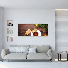 Tablou - ceașca cu decorații (120x50 cm), în 40 de alte dimensiuni noi