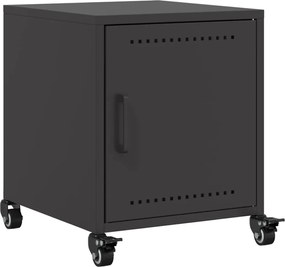 vidaXL Noptieră, negru, 36x39x43,5 cm, oțel