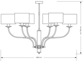 Candelabru 6 brate modern realizat manual Masimo