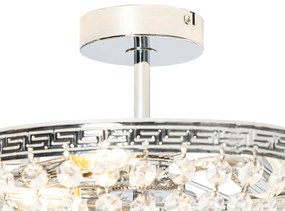 Plafonieră clasică din oțel cu cristal cu 3 lumini - Mondrian