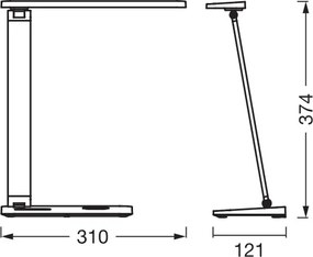 Osram - Lampă LED de birou reglabilă OFFICE LINE LED/7W/230V neagră