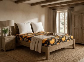 Cearsaf din microfibra ORANGE PUMPKINS colorat 90x200 cm
