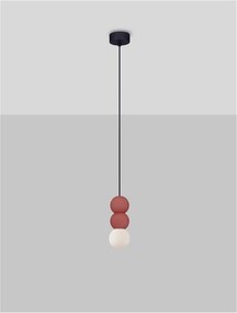 Pendul design decorativ ZERO rosu/opal