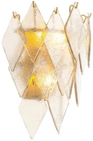 Aplica de perete LUX, Sticla Realizata Manual, Rhombus