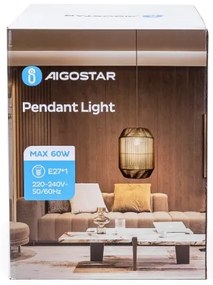 Lustră pe cablu Aigostar 1xE27/60W/230V negru