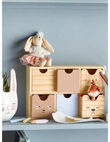 Organizator de jucării pentru copii în culoare naturală din lemn 27x8x18 cm Calle – Bloomingville Mini