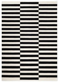 Covor negru-alb reversibil/țesut manual din lână 160x230 cm Donna – Hanse Home