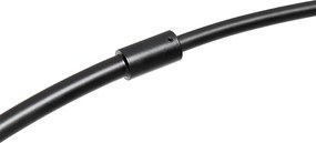 Lampă inteligentă arcuită de podea neagră cu sticlă aurie și fum incl. WiFi G95 - Zuzanna