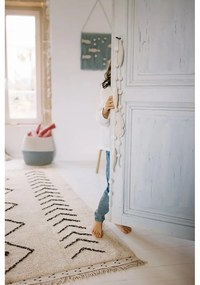 Covor crem lavabil/țesut manual din bumbac 170x240 cm Bereber Rhombs – Lorena Canals