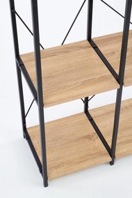 Raft REG19 stejar sonoma/negru H190 cm