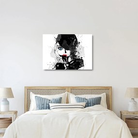 Tablou pe sticlă - Femeia misterioasă (70x50 cm)
