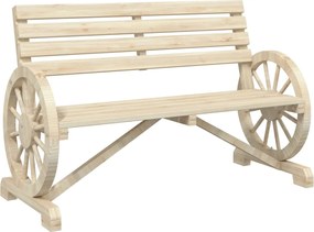 vidaXL Bancă de grădină cu 2 locuri, lemn masiv de brad