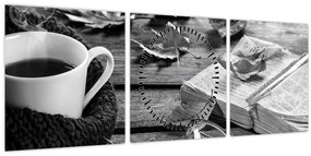 Tablou - O zi liniștită de toamnă (cu ceas) (90x30 cm)